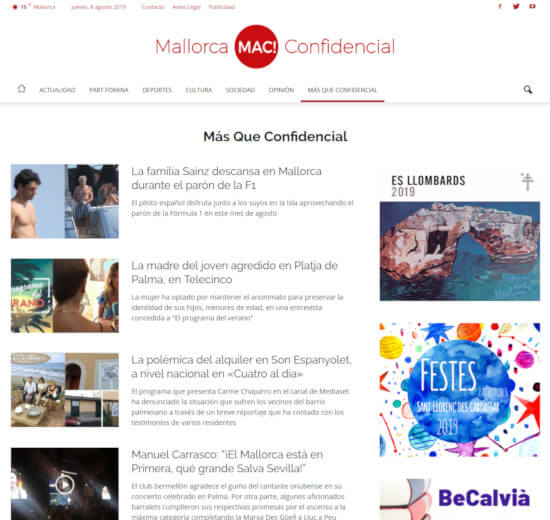 Sección de Mallorca Confidencial