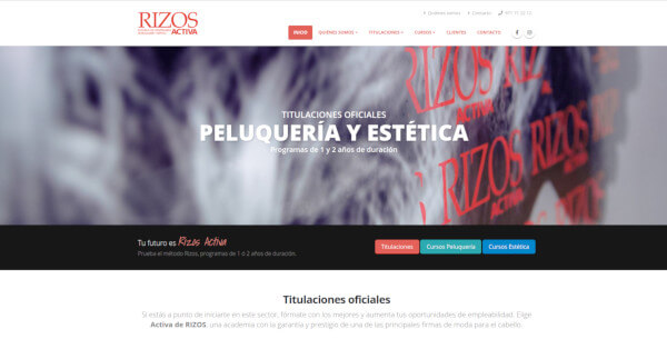 Rizos Activa Mallorca, academia de peluquería y estética en Palma de Mallorca.